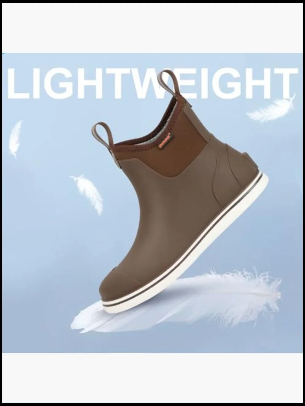 Waterproof Ankle Rain Boots for Boating Sailing Fishing Men's Rubber Deck Boots